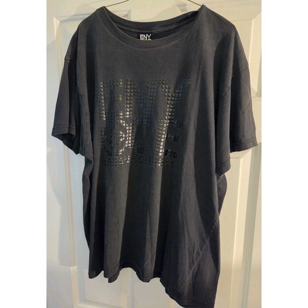 Vintage Sean Combs XL Washed Black T-shirt Enyce Y2K Tee Hip Hop Men's Logo